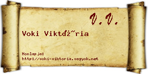 Voki Viktória névjegykártya